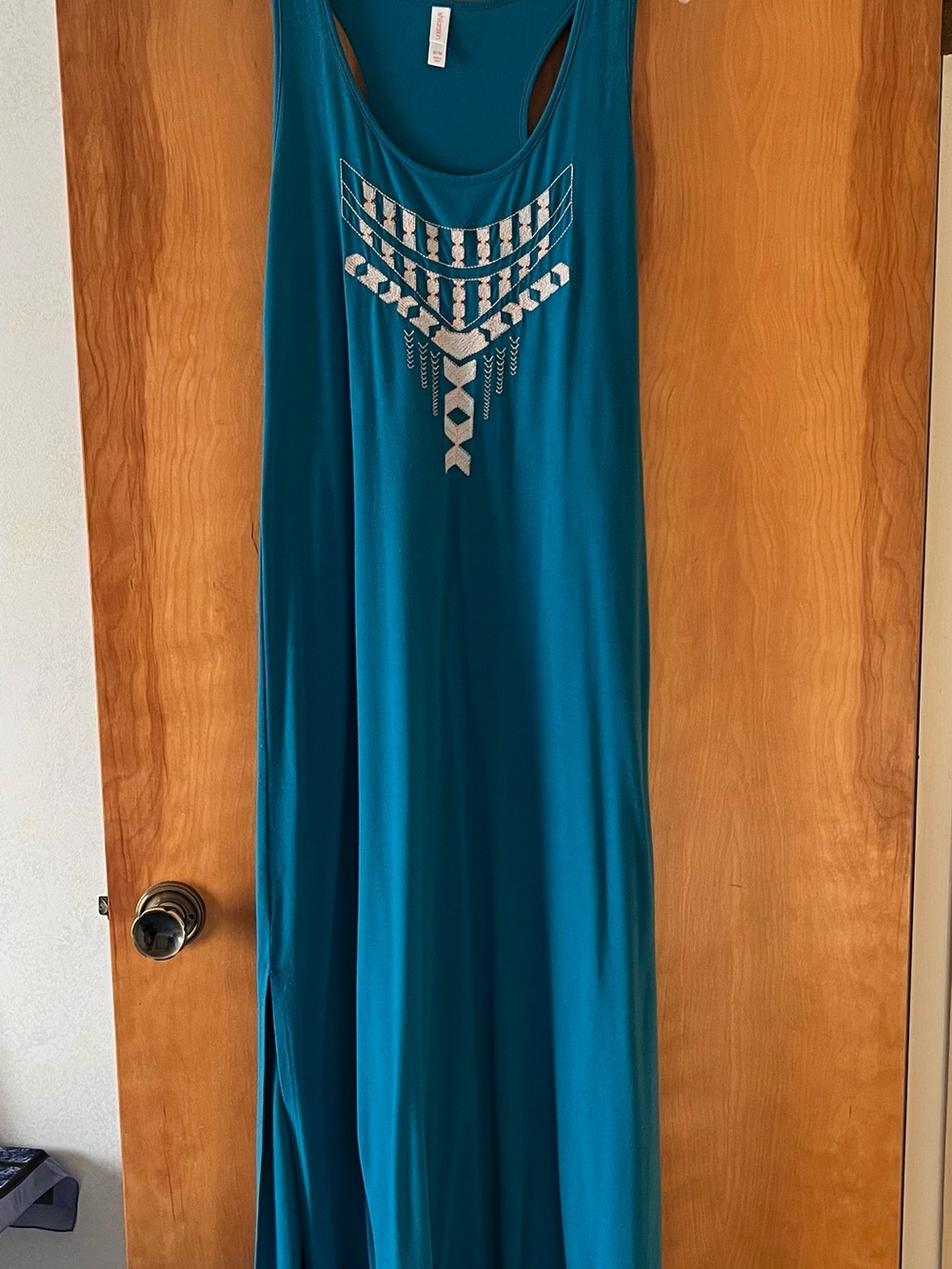 Xhilaration Teal Racerback Tank Dress